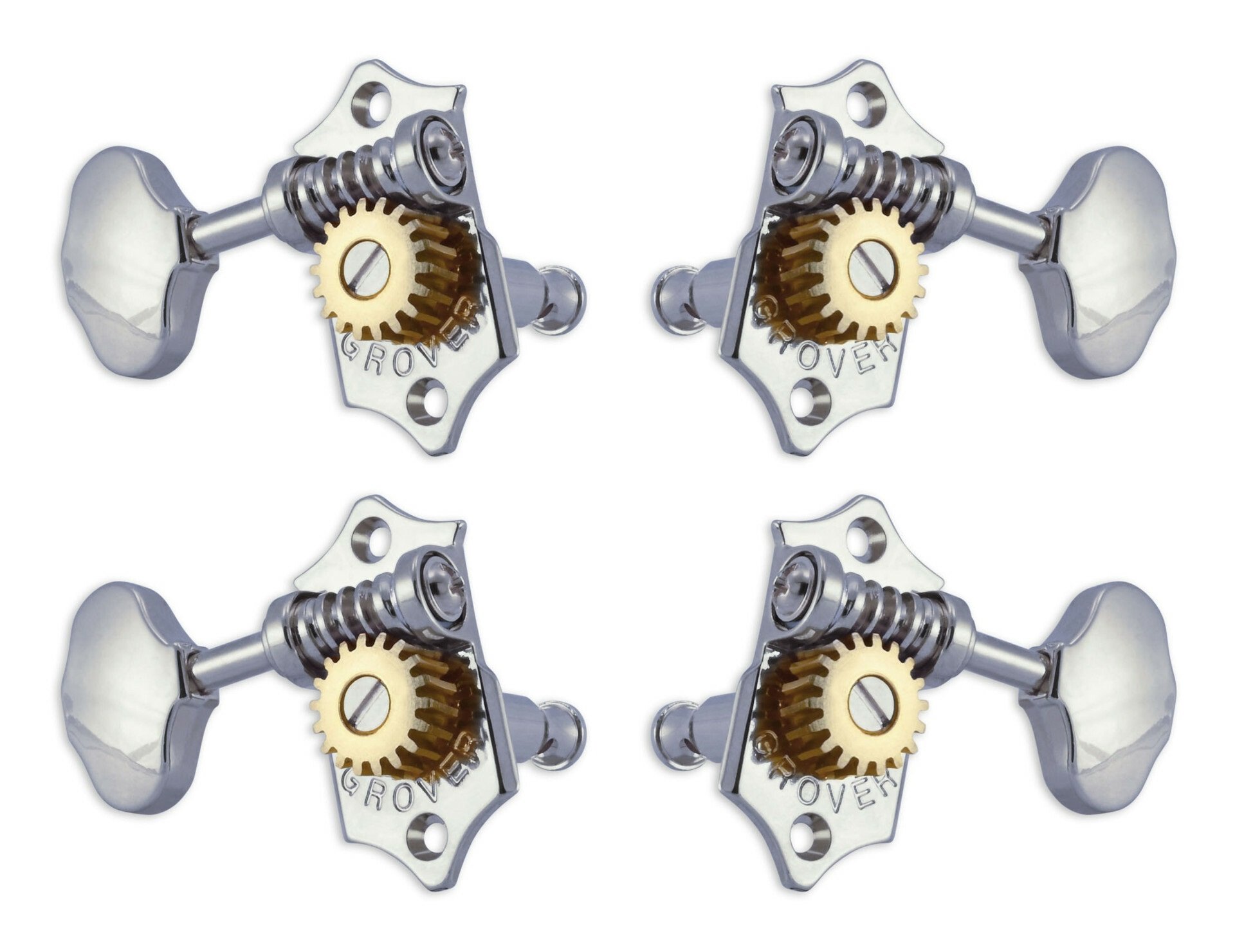 U98-18C Sta-Tite Geared Ukulele Pegs 4  pcs. Chrome