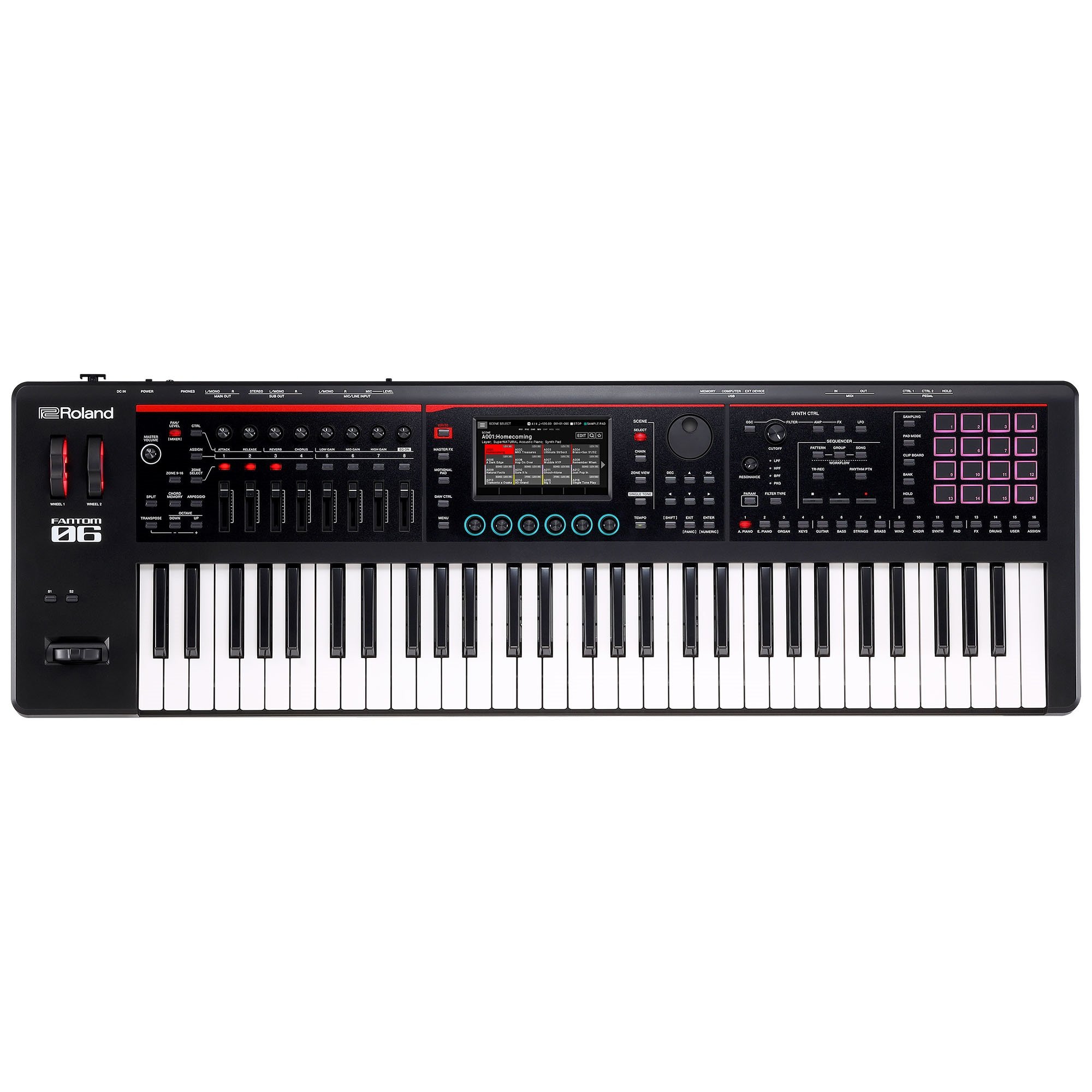 ROLAND Fantom-06 Workstation Synthesizer  Vorderansicht