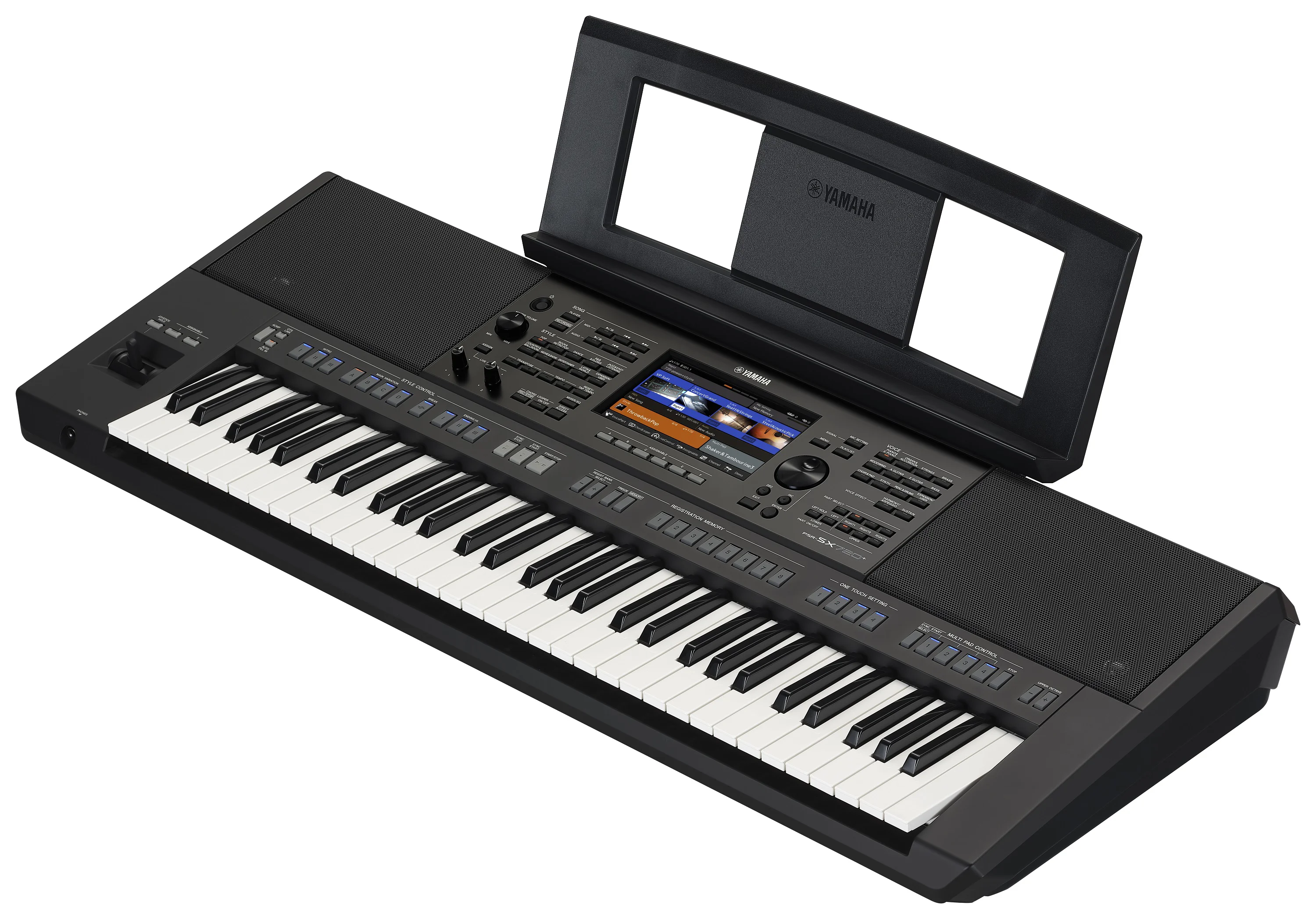 Yamaha PSR-SX720+ Keyboard von schräg vorne fotografiert