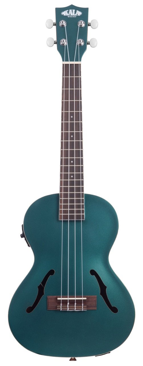 KA-JTE-BKGN Archtop Tenor Ukulele with EQ & Case