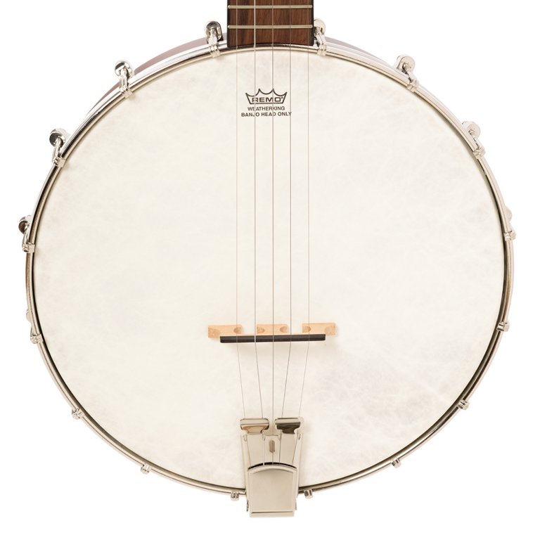Banjo, Fünfsaitig, Naturfell, Metallkorpus, Holzhals
