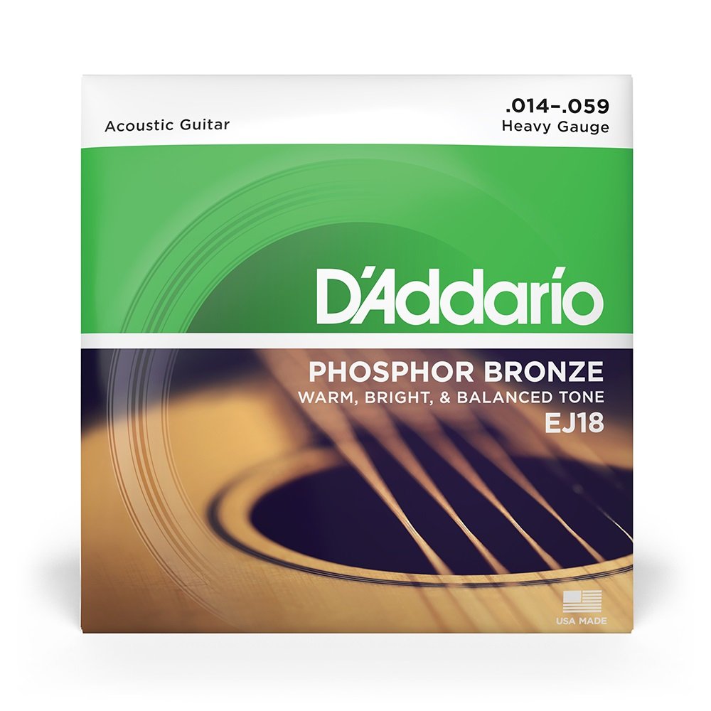 EJ18 Saiten für Akustikgitarre, Phosphorbronze, Heavy, 14-59