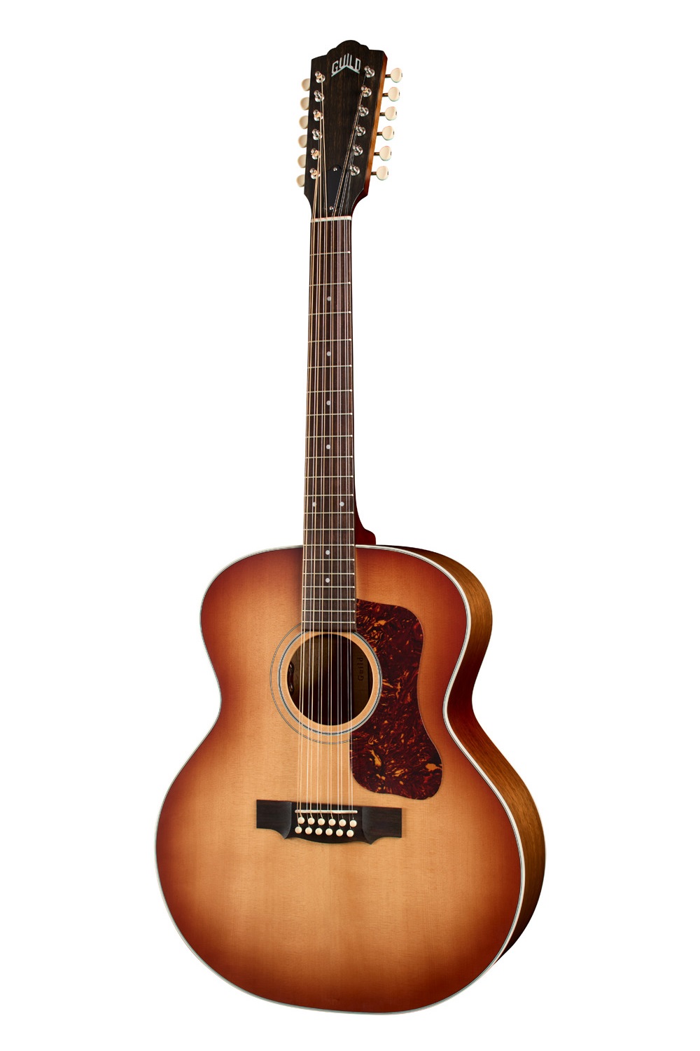 12-saitige Gitarre, Akustikgitarre, Sunburst-Finish, Tropfen-Schlagbrett, Holzkorpus