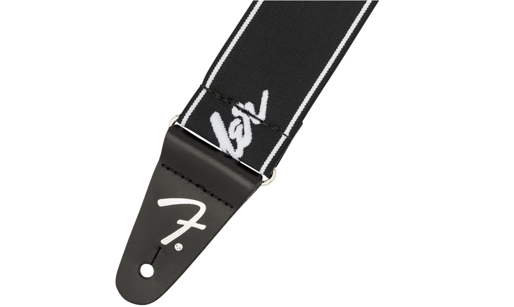 WeighLess™ 2" Running Logo Strap, Black/White