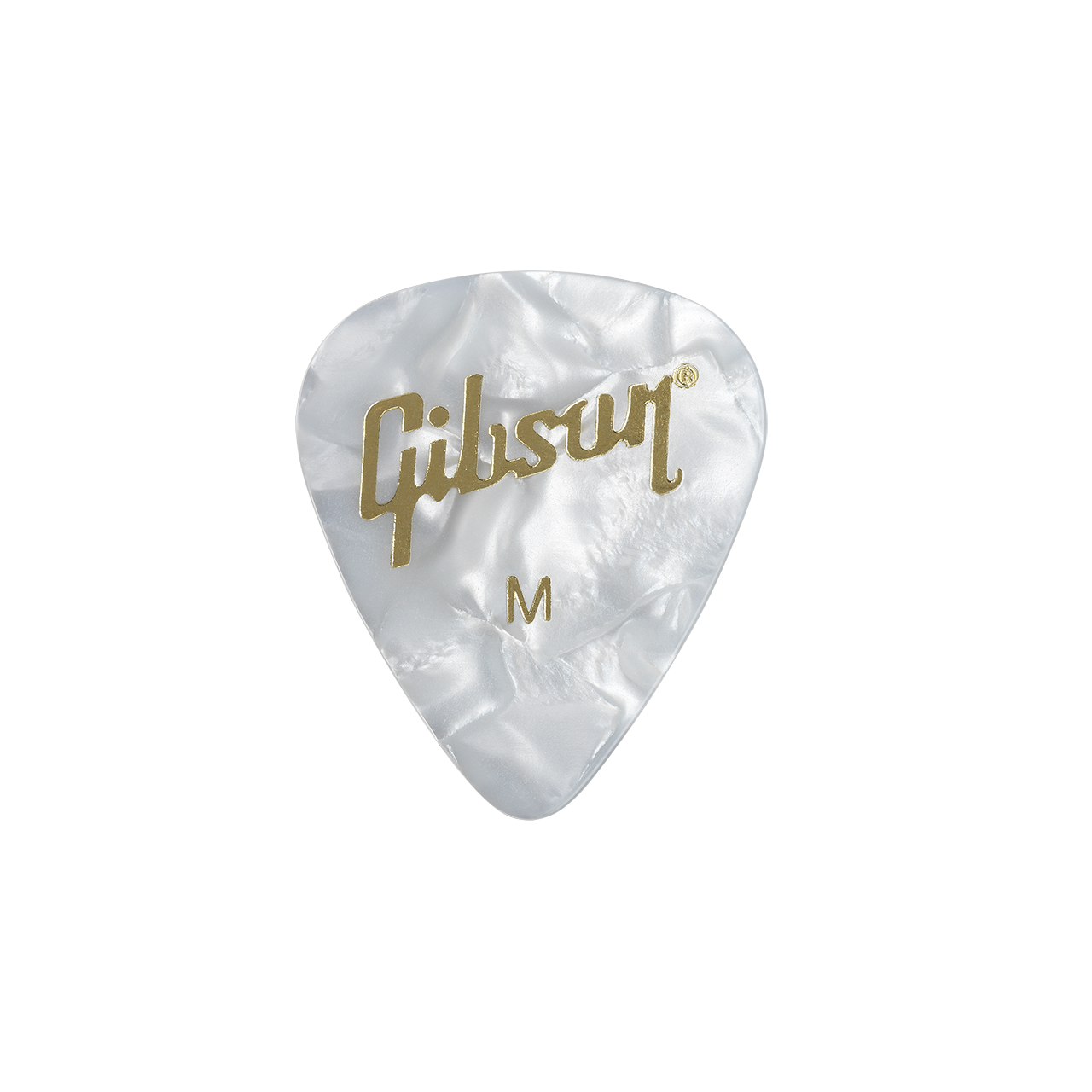 Pearloid White Picks, 12 Pack, Medium