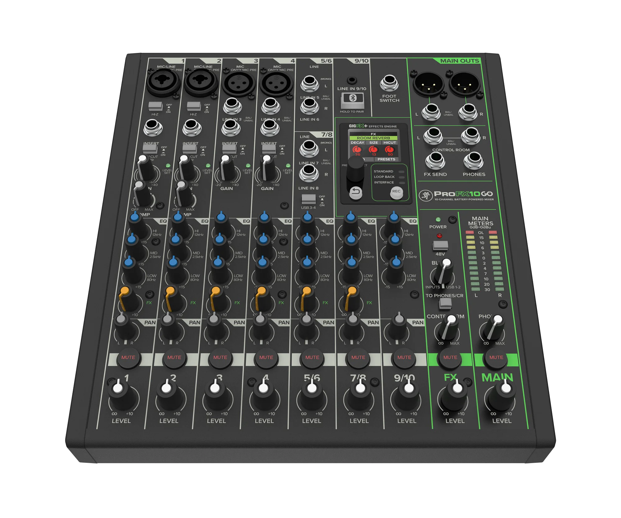 Mackie ProFX10 GO - Vorderansicht