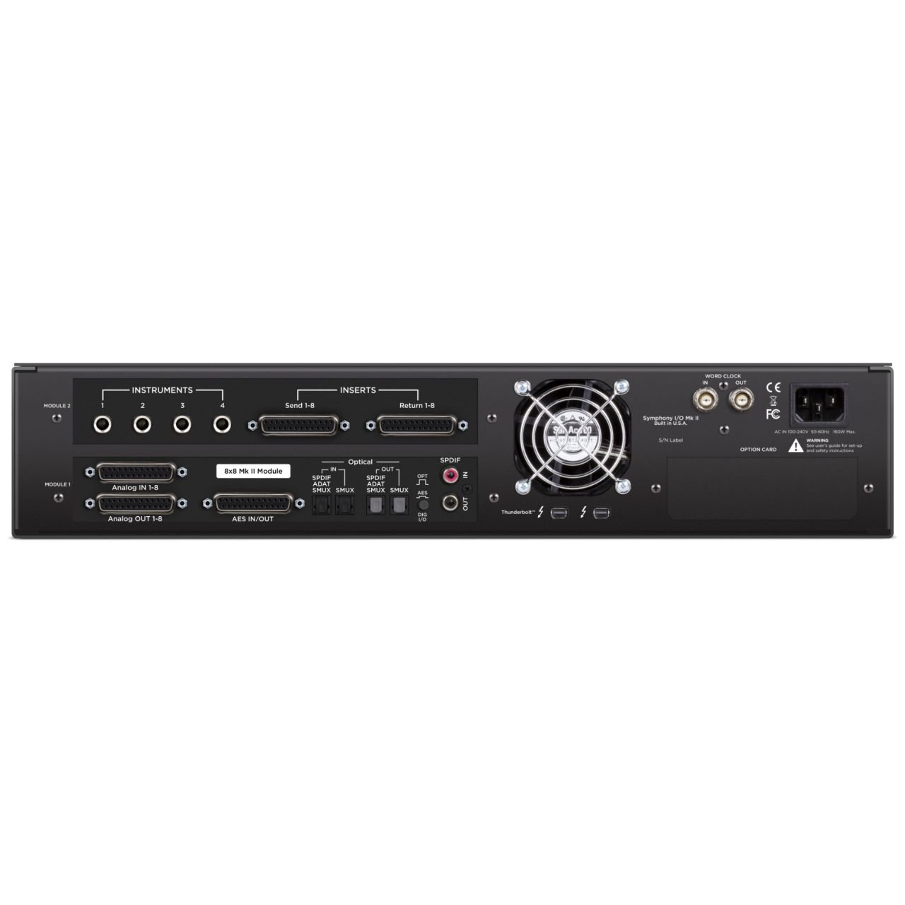 Symphony I/O Mk II 8X8+8MP Thunderbolt - Symphony I/O MKII Thunderbolt Chassis with 8x8 Analog I/O +
