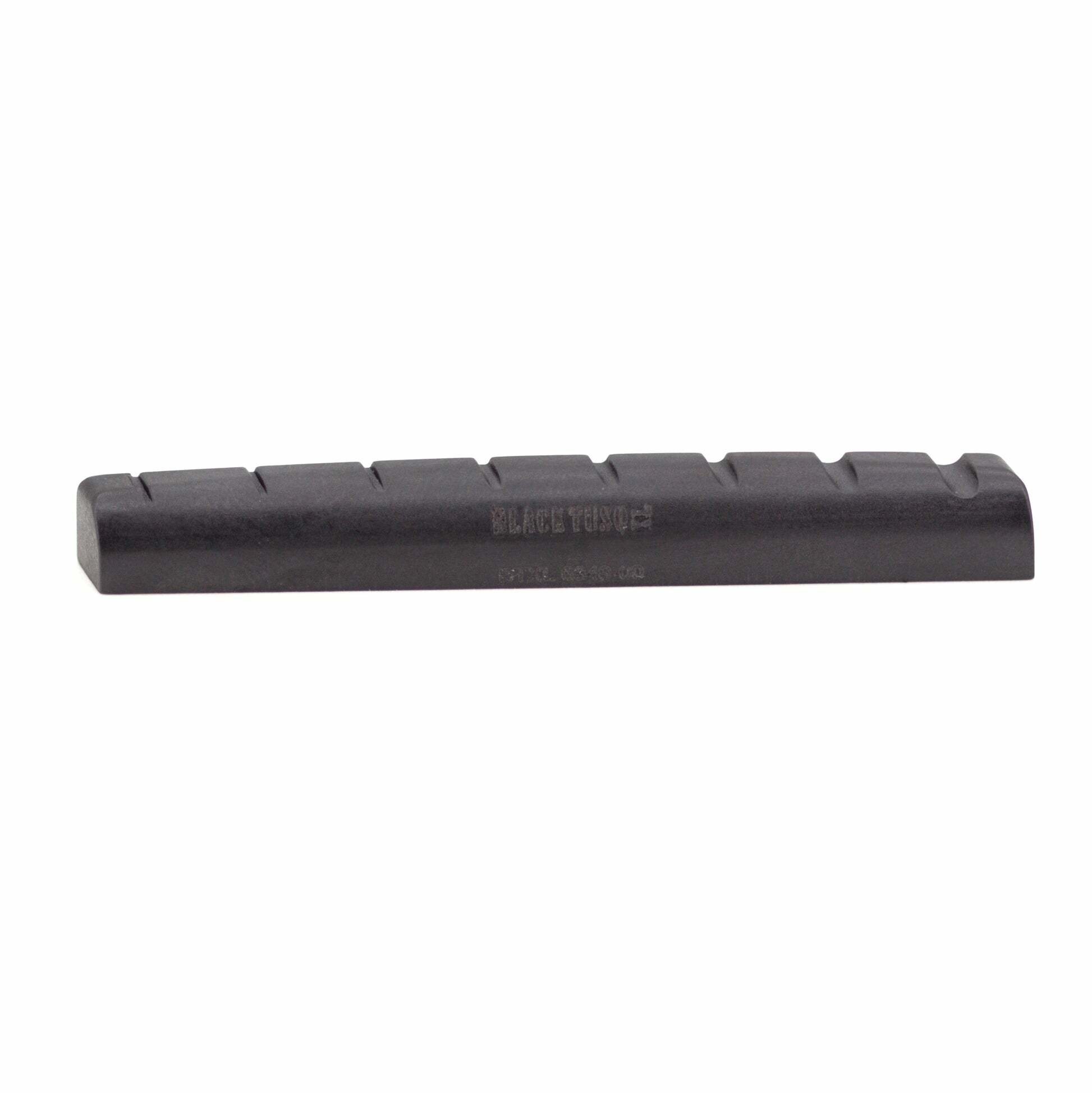 Black TUSQ XL PT-6849-00 - Slotted Guitar Nut, 8-String (59,43 x 4,79 mm) - Fanned Frets, Rounded, F