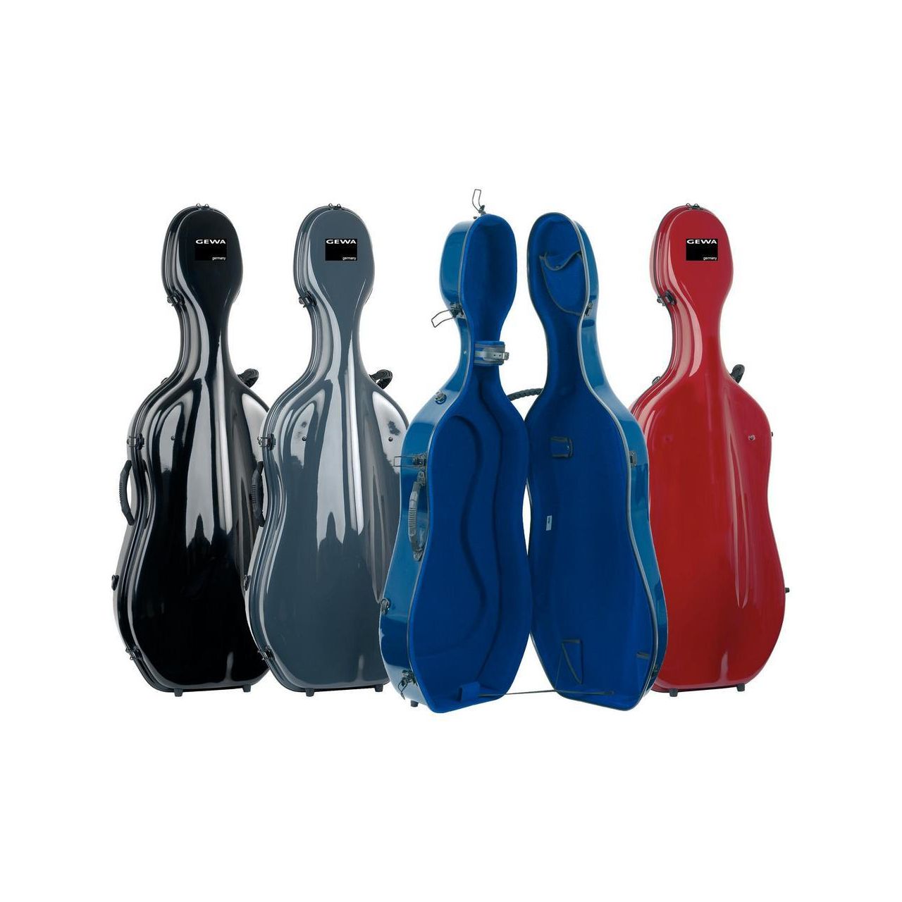 Cello-Etui Idea Futura in Weiß / Rot