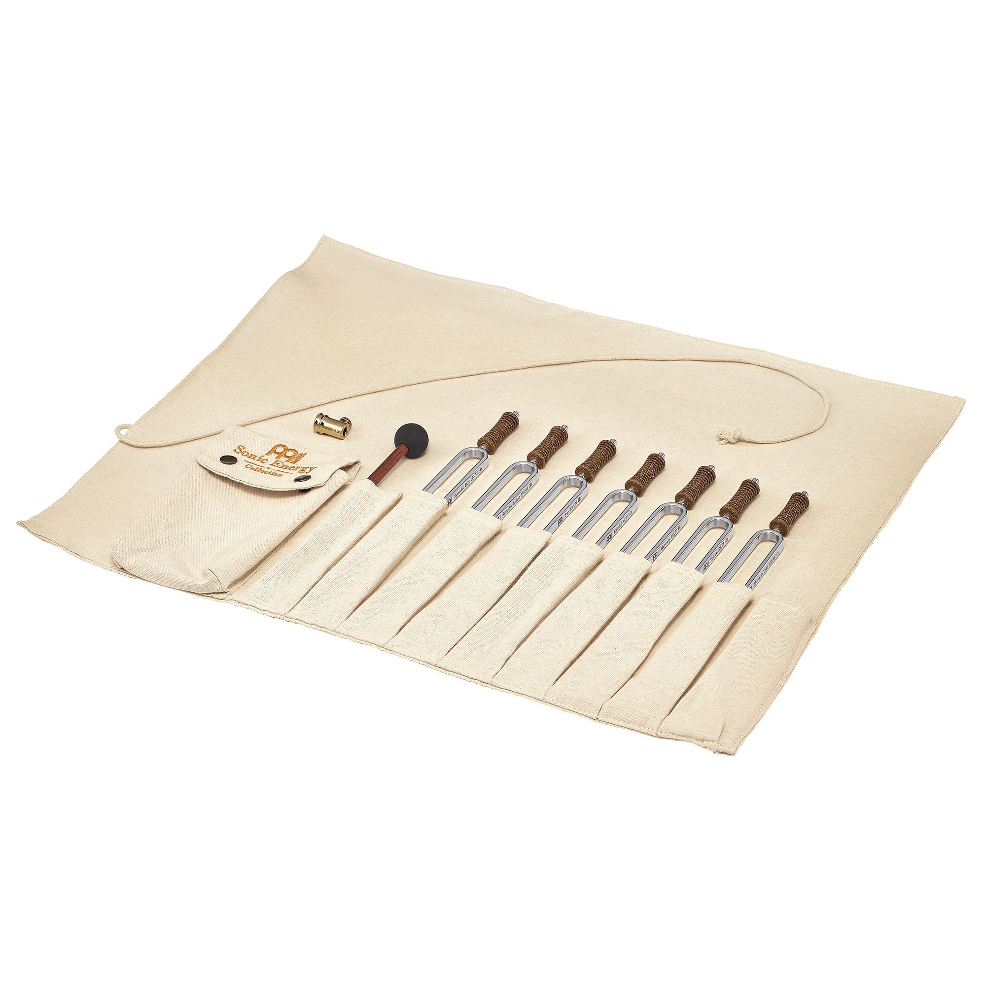 Tuning Fork Chakra Set, incl. Rollup Bag & Tuning Fork Vibration Foot