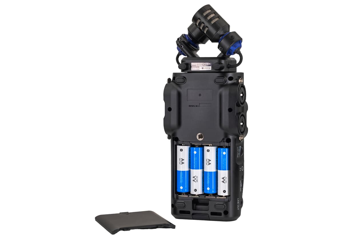 Zoom H6studio Rückseite mit Batteriefach