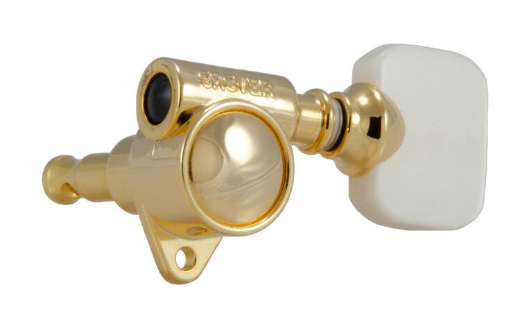 103G Original 'Milk Bottle' Style Rotomatics with Pearloid Button - Guitar Machine Heads, 3 + 3 - Go