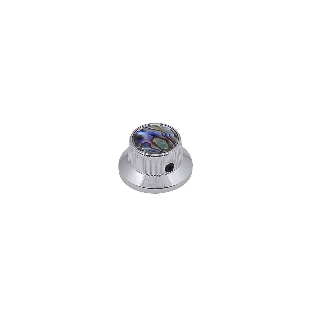 Potiknopf, Bell Knob, mit Abalone-Einlage, chrom