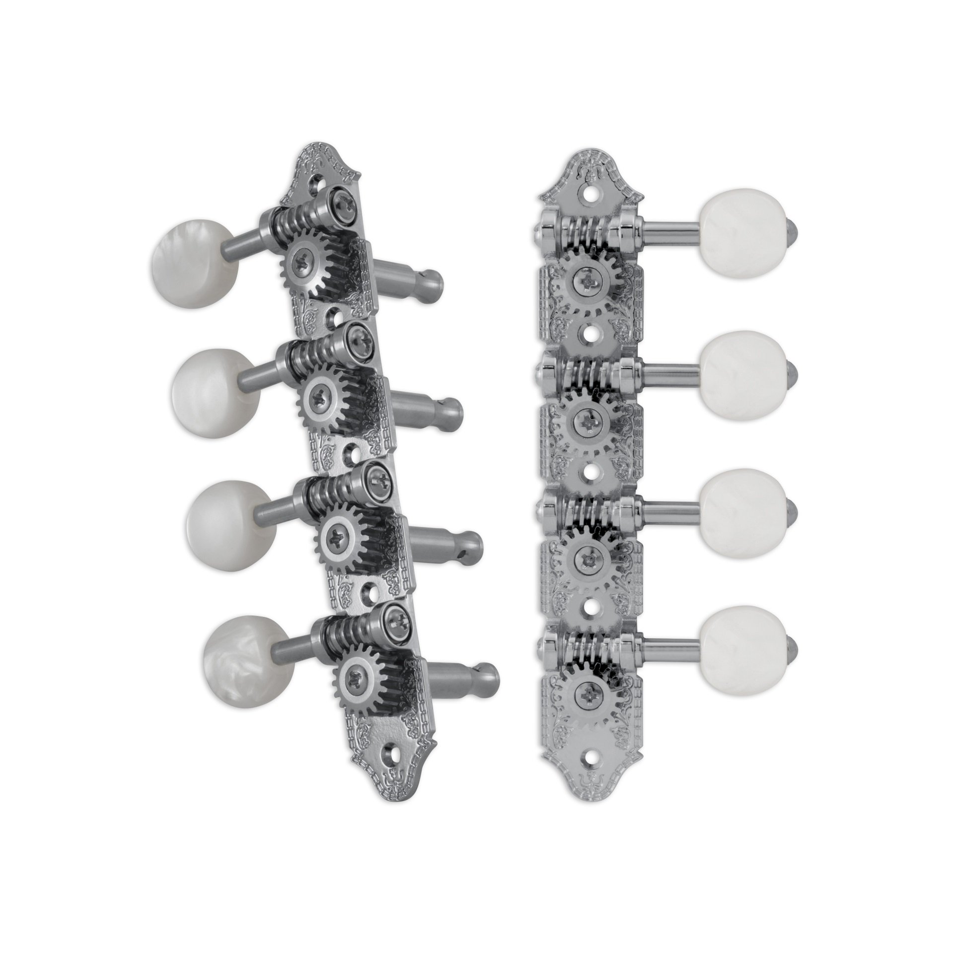 409C Mandolin Machine Heads, Standard 4 + 4, for "A"-Style Mandolins - Chrome