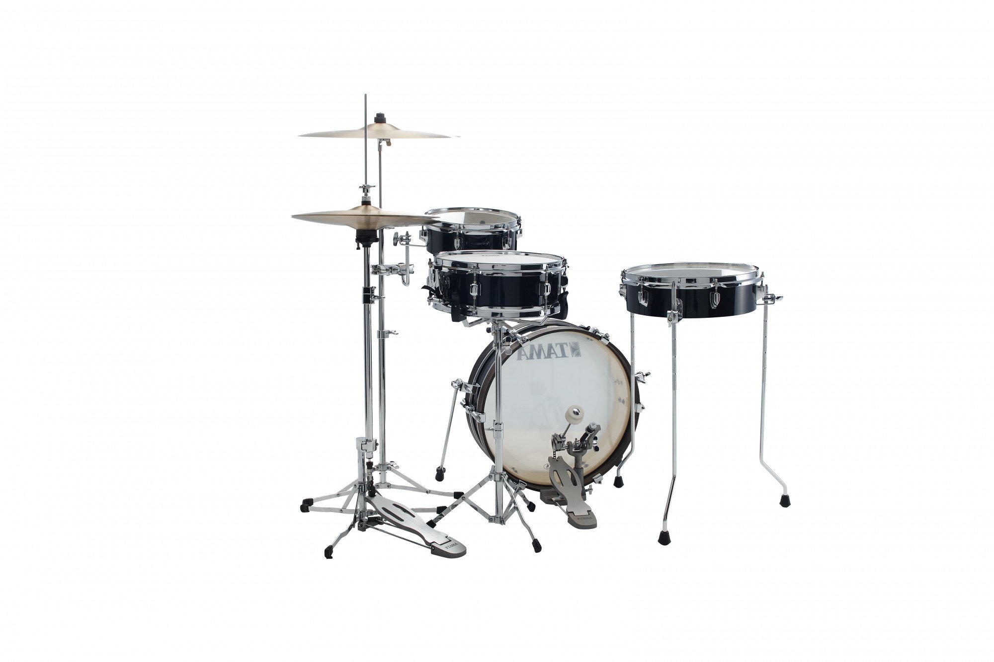 Club-Jam Pancake Drumset 4 teilig - Hairline Black/Chrom Hardware