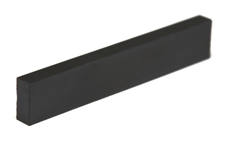 Black TUSQ XL PT-4187-00 - Nut Slab (3/16" Thick) - Guitar / Bass, Flat 