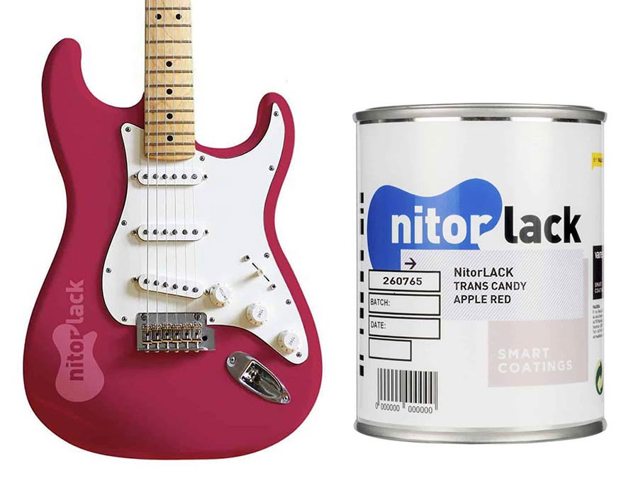 Nitrocelluloselack Trans candy apple red - 500ml Dose