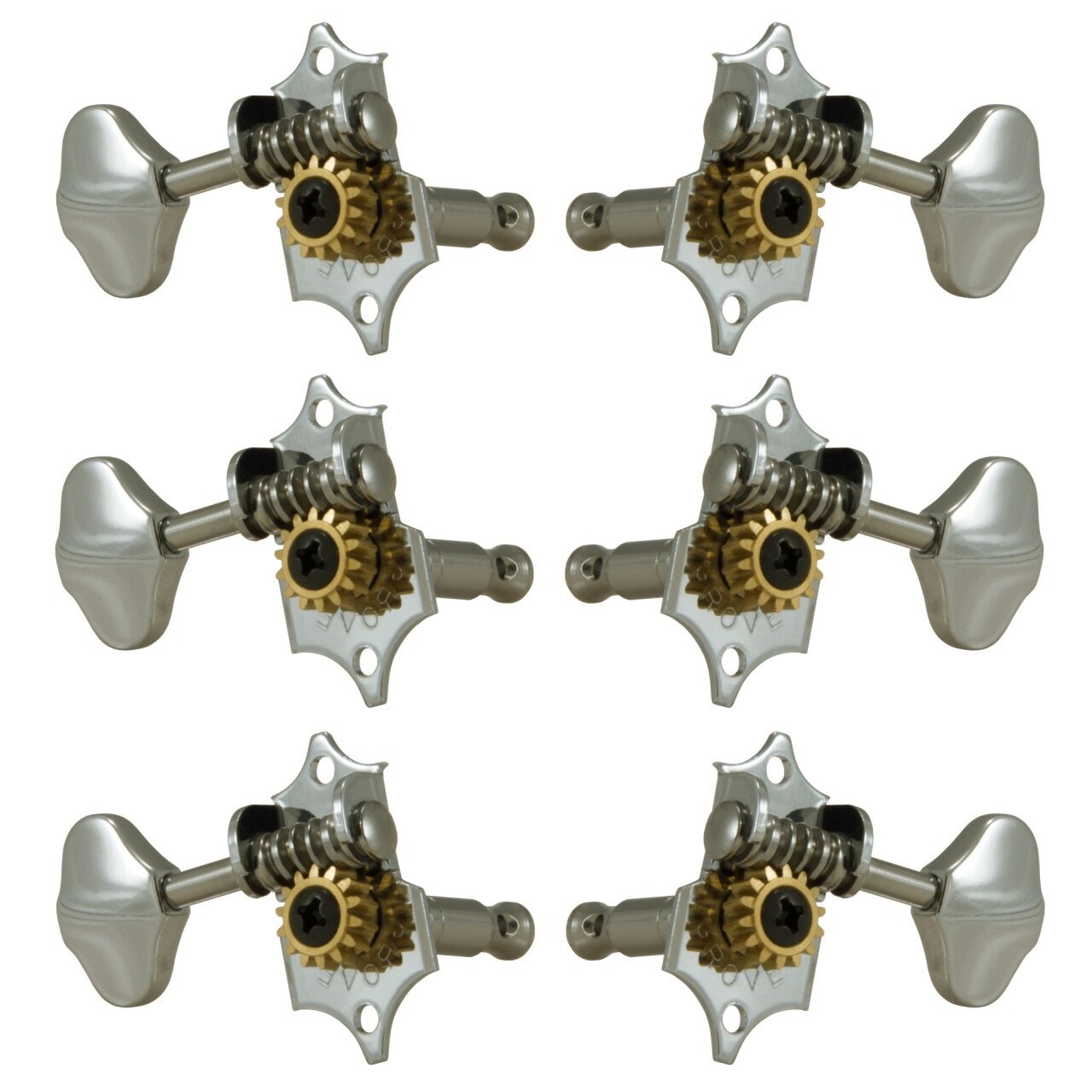 V97N Original Sta-Tite Machine Head, Vertical - Guitar Machine Heads, 3 + 3 - Nickel