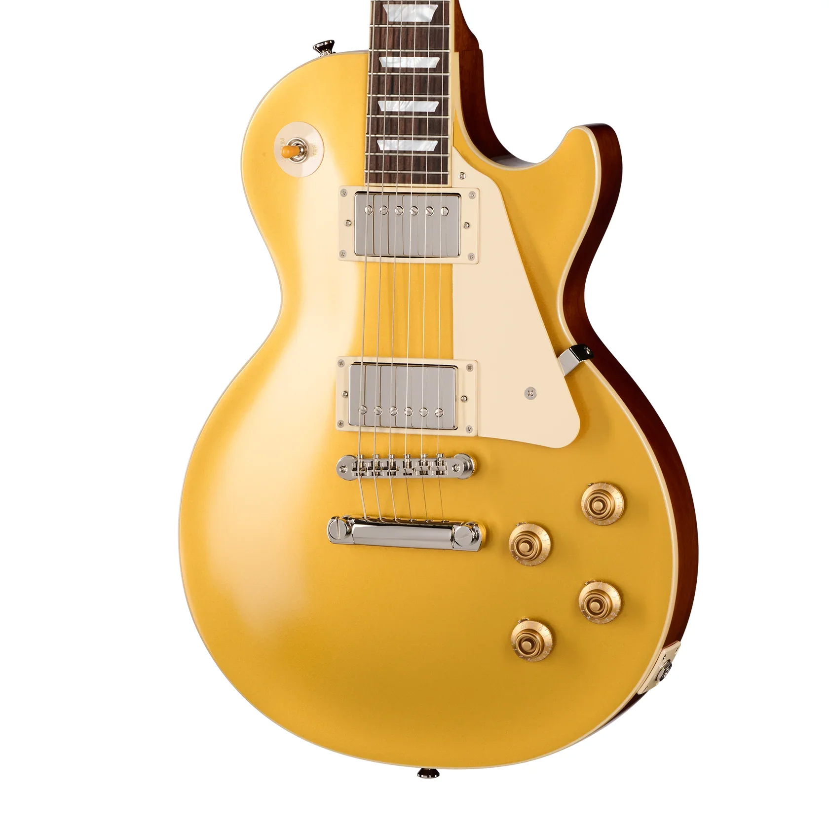Epiphone 1957 Les Paul Goldtop Reissue Double Gold Kopfplatte in frontaler Ansicht