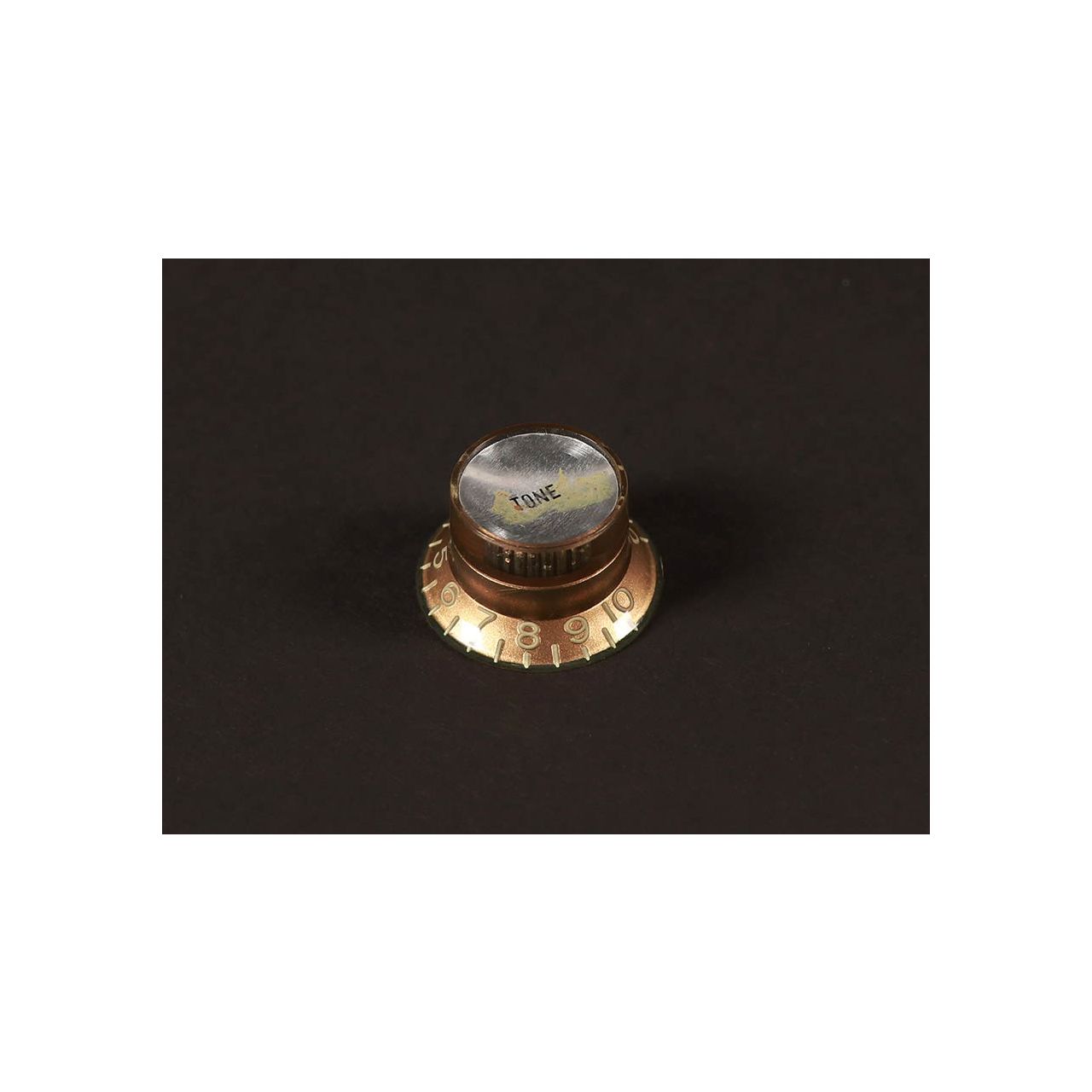 Potiknopf, LP/SG style, gold with silver cap, relic, Tone, metric size for import/Japan pots 