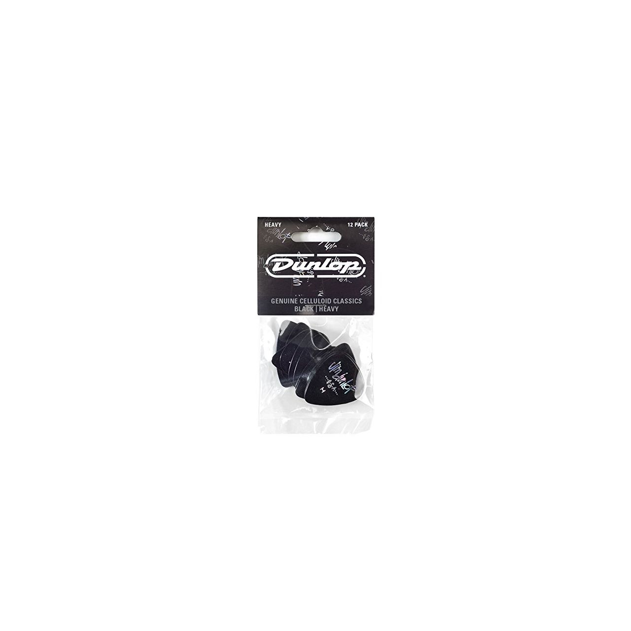 Genuine Celluloid Classic picks 12 Stück Black HEAVY
