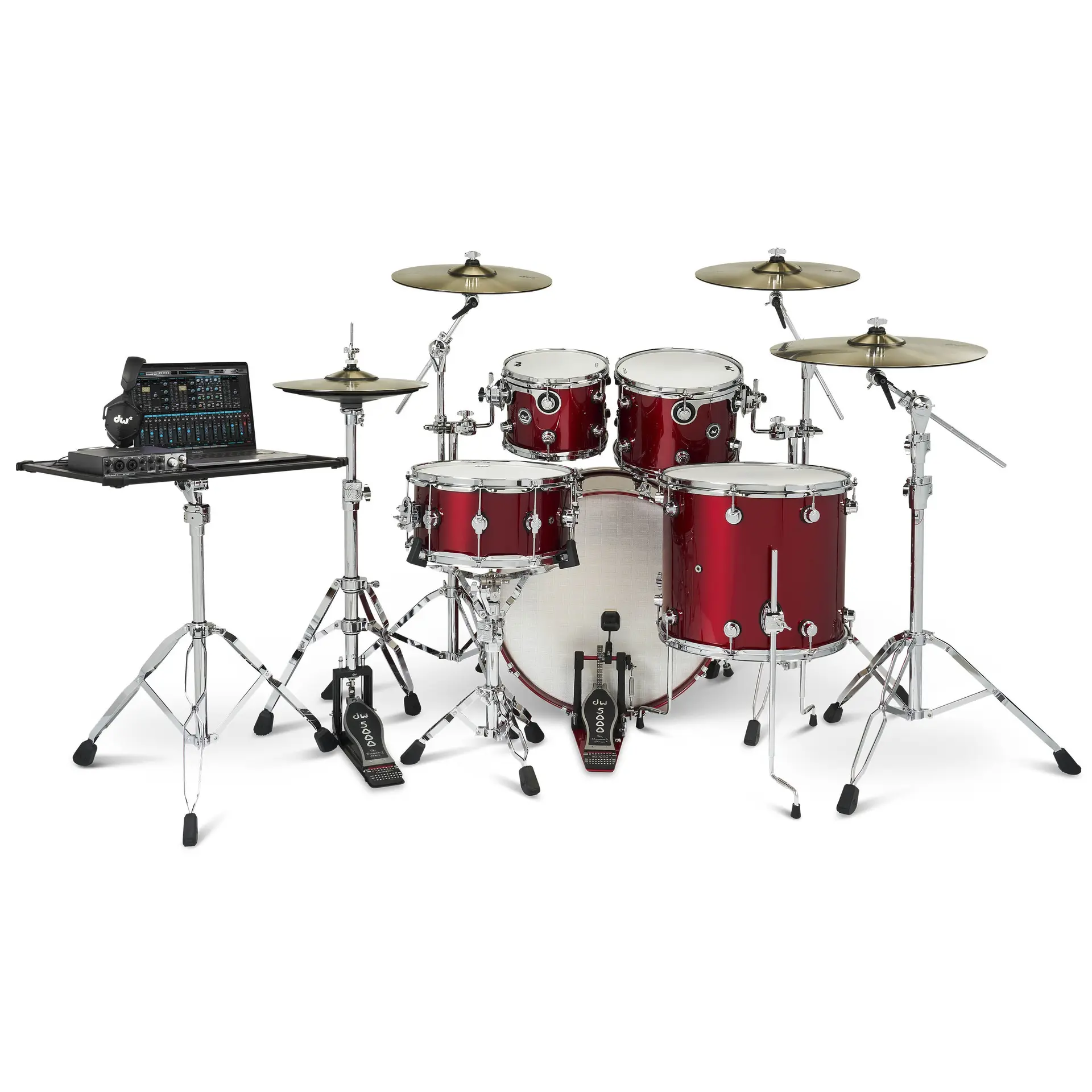 Black Cherry Metallic | 5-tlg Drum Kit Set mit 4 Becken