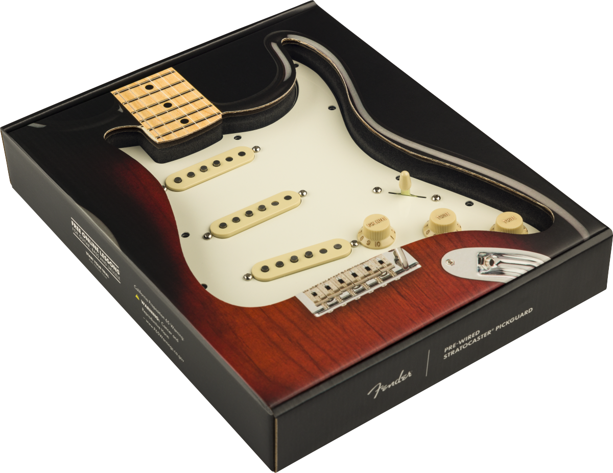 Pre-Wired Strat Pickguard Pure Vintage 59  Parchment 11 Hole