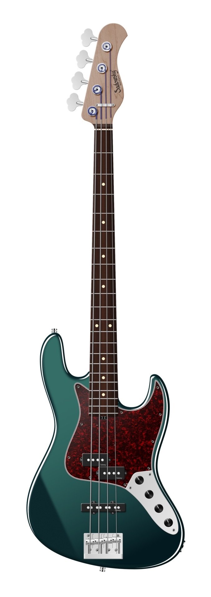 MetroExpress 21-Fret Hybrid P/J Bass 4 Sherwood Green Metallic