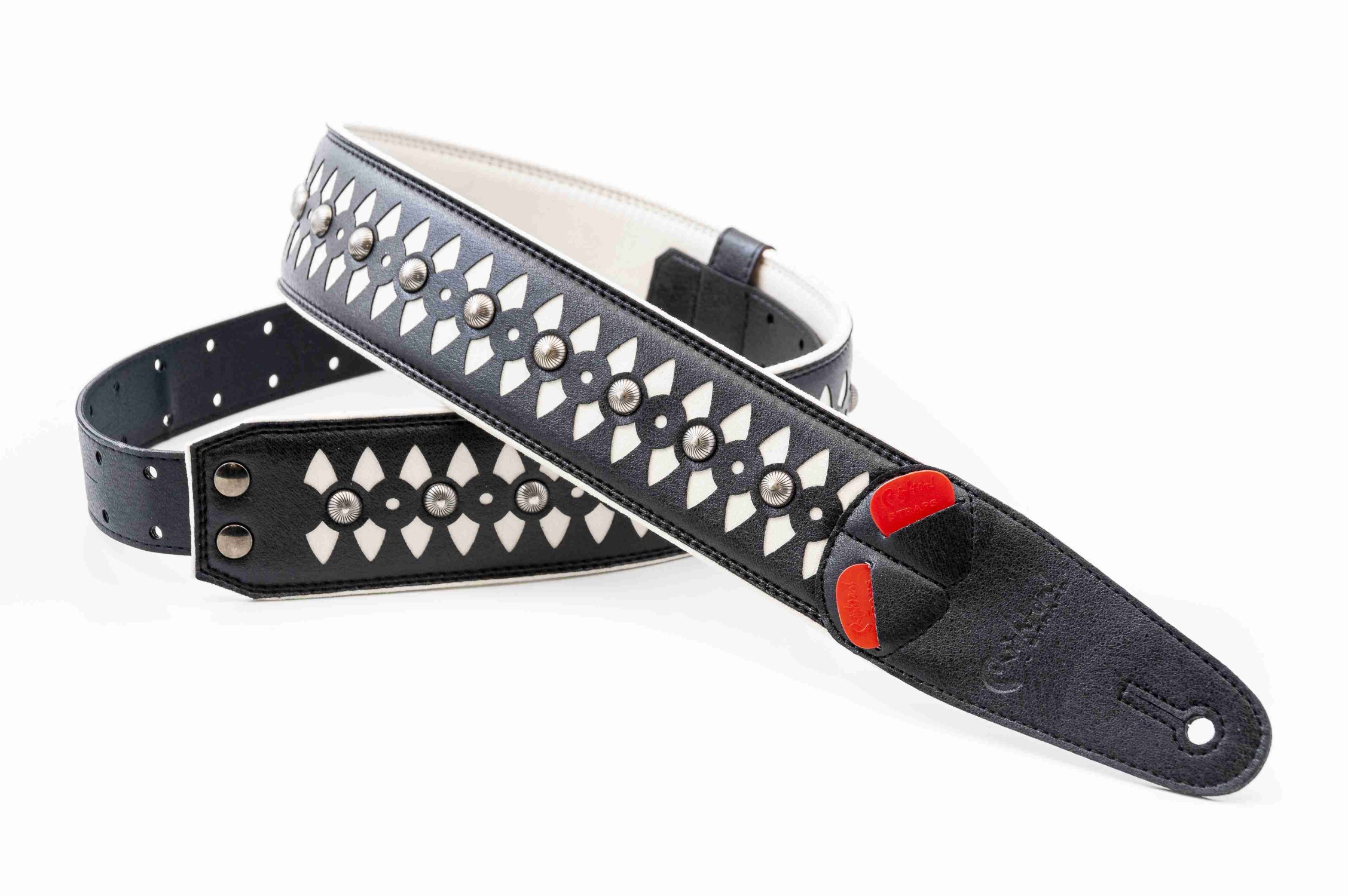 Armour White Guitar Strap