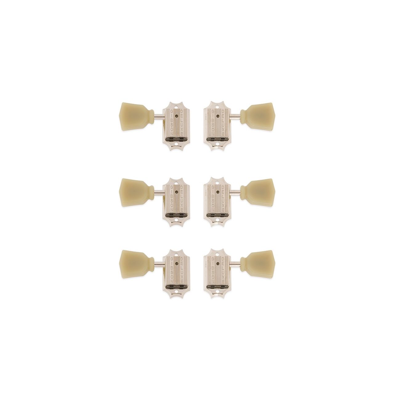 PMMH-010 Vintage Machine Heads Nickel - Perloid Button
