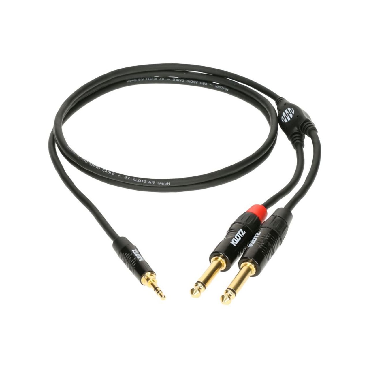 KY5-300 MiniLink Pro Y-Kabel mini Klinke 3,5 mm - 2 x Klinke 6,35 mm , 3 Meter