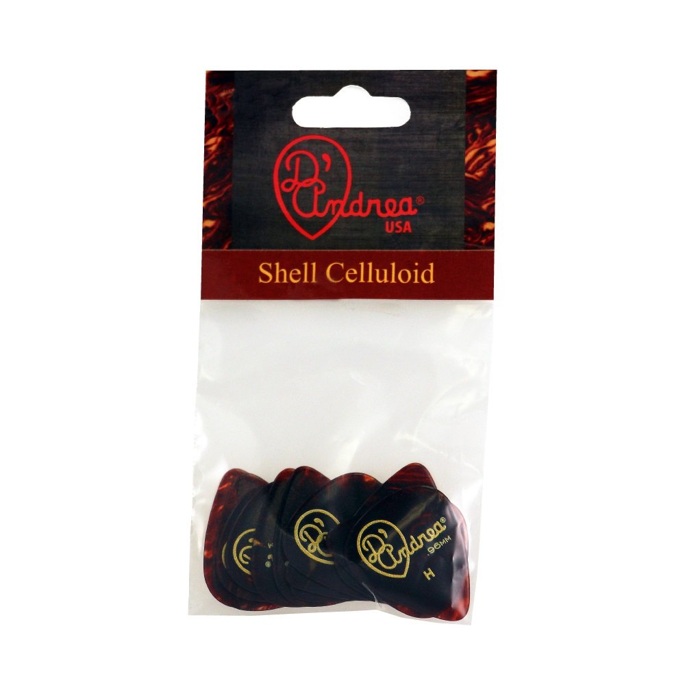 Shell Celluloid Picks - 351 Shape (TPG351 .96HV), 12 pcs Pick Pack, 0.96 mm, Shell