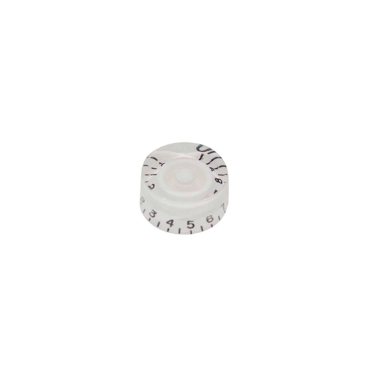 Potiknopf, Speed Knob (hatbox), transparent weiß, für US-Poti-Schaft
