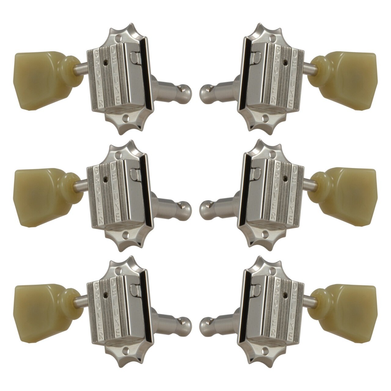135N Vintage Guitar Machines - Guitar Machine Heads, 3 + 3 - Nickel