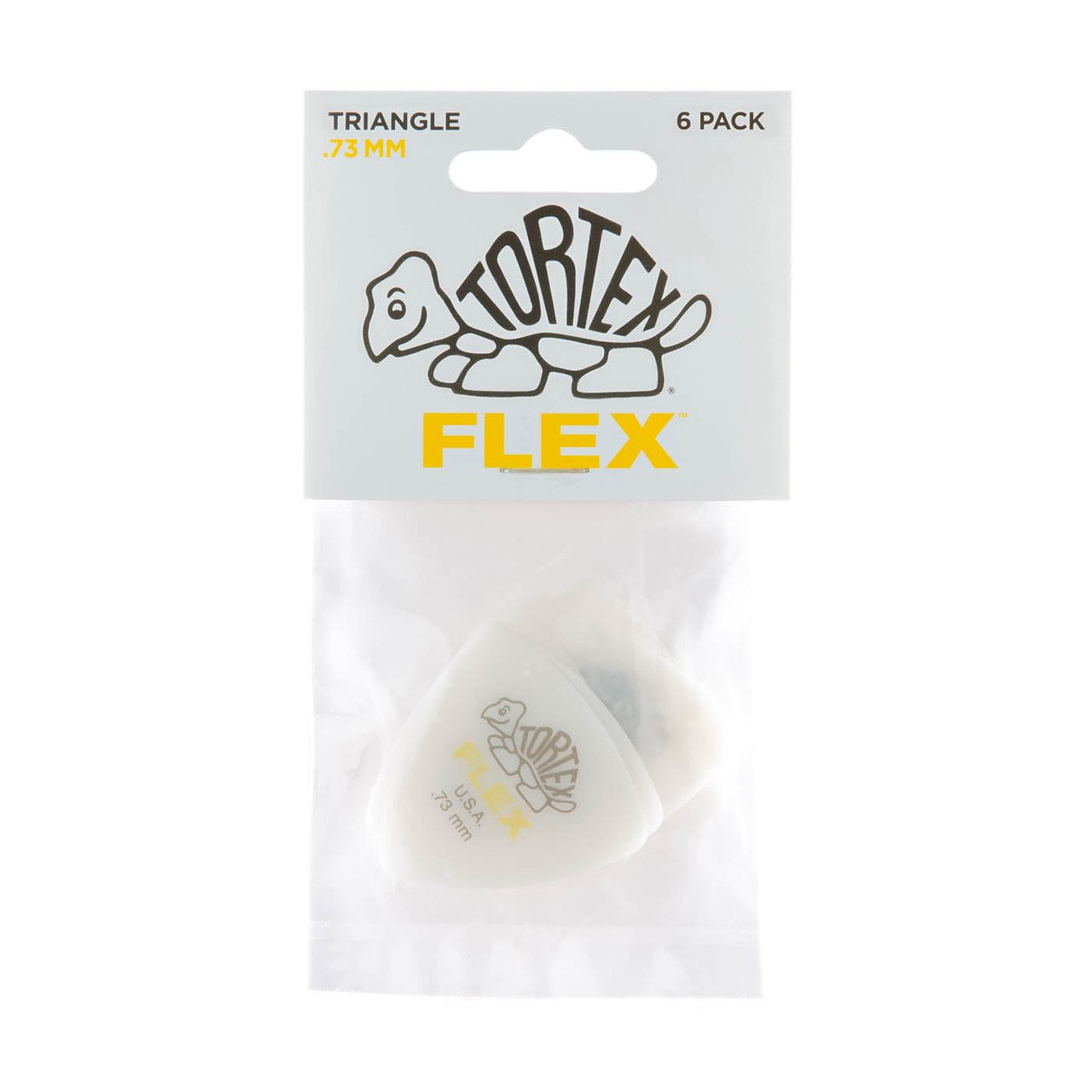 Tortex Flex Triangle Picks, Player's Pack, 6 pcs., white, 0.73 mm