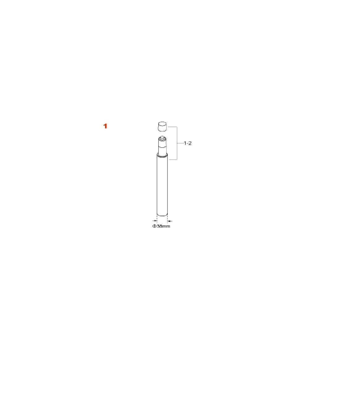 HSB511 Ersatzfeder / Gasspring für 1st Chair Hydraulic