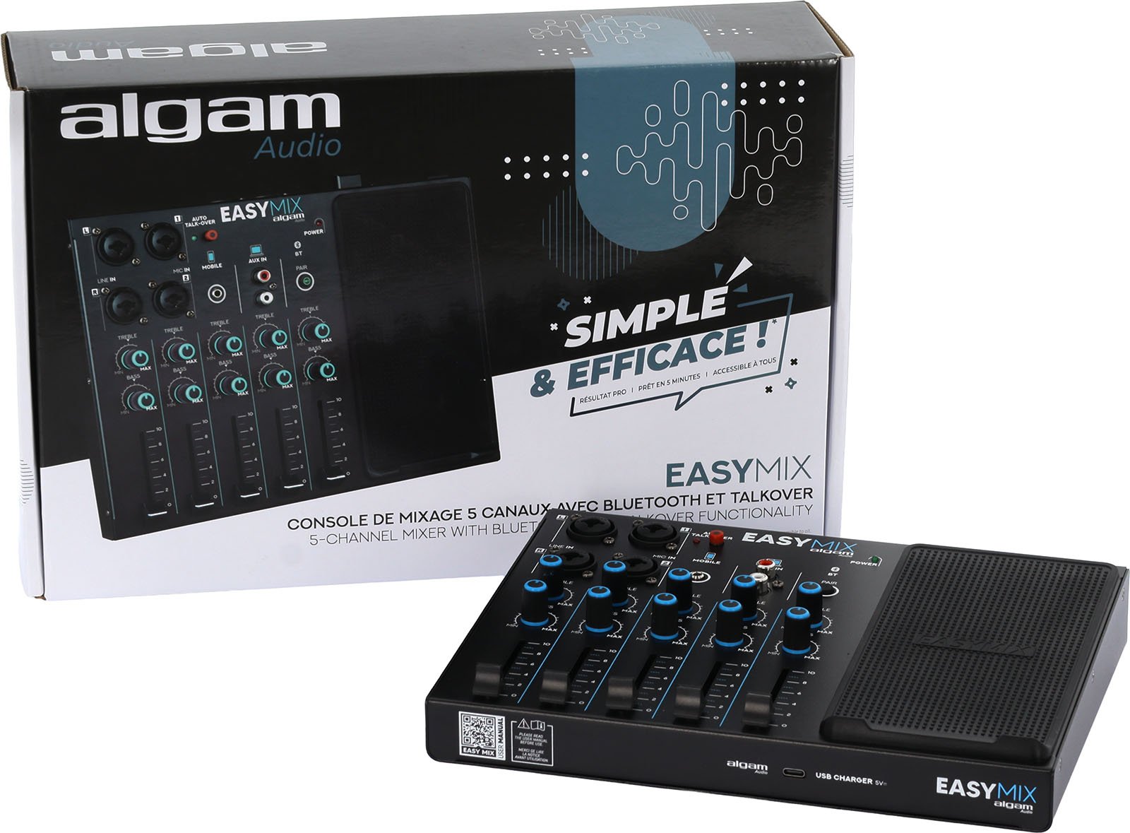 SAA Easymix 5-Kanal Mixer mit Talkover