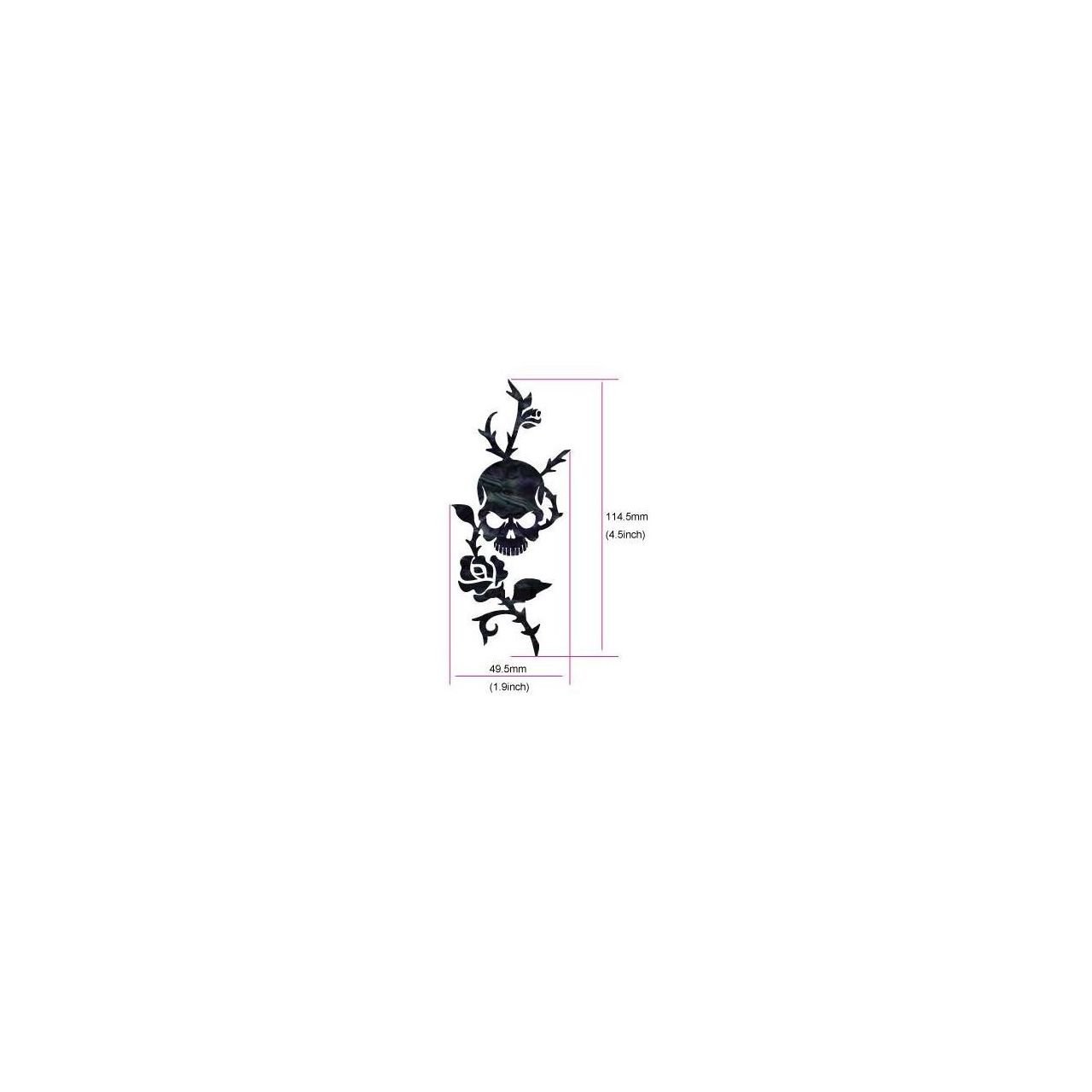 Inlay Stickers, Body-Rose & Skull (WP)