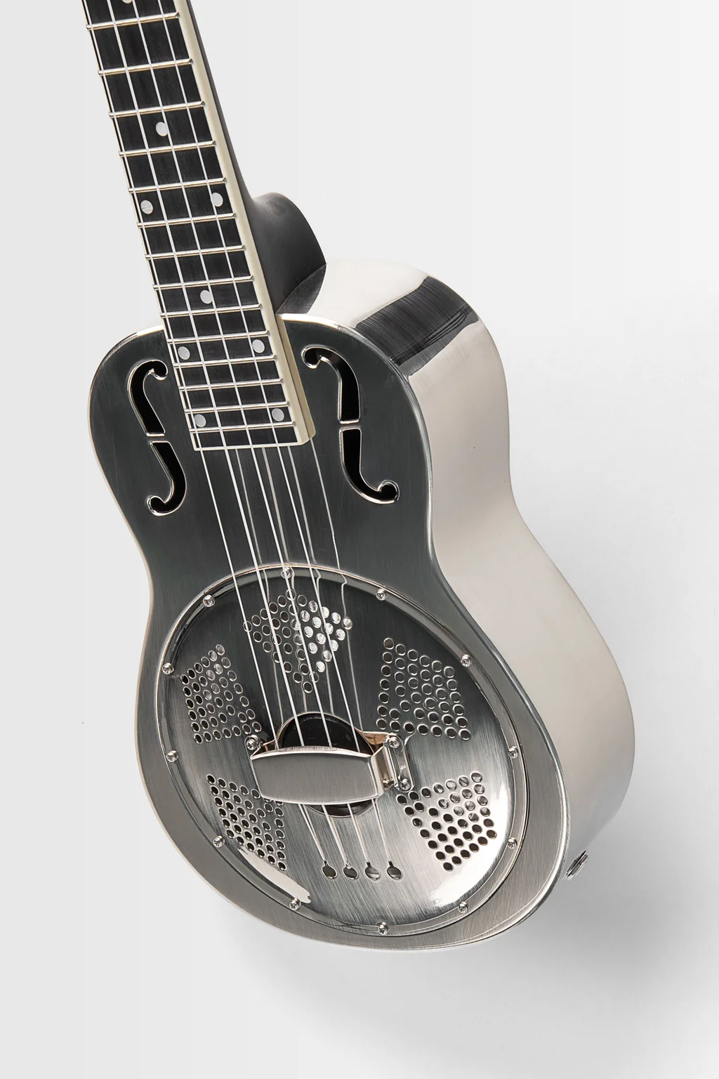 Brushed Nickel Tenor Resonator Ukulele