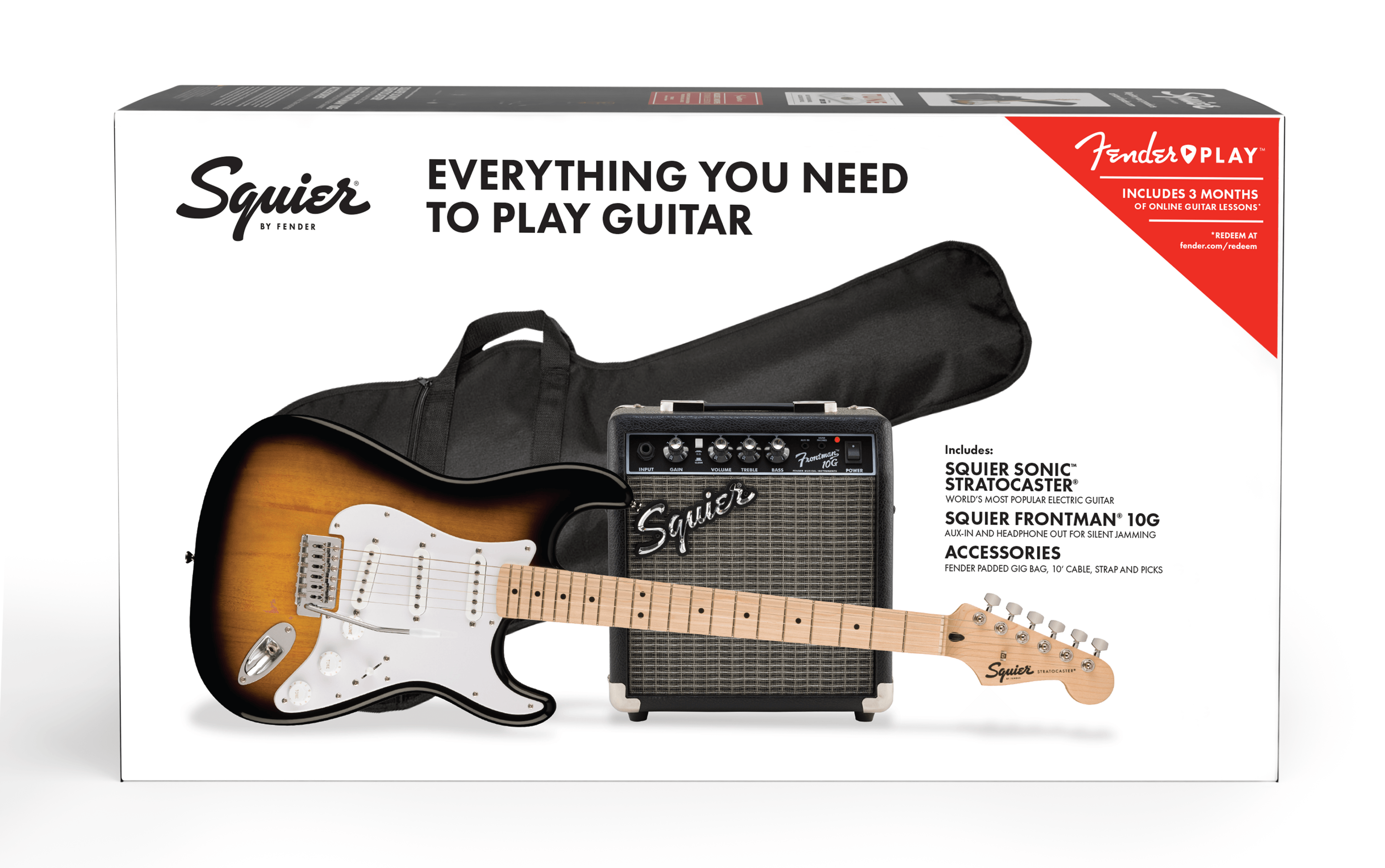 Set Sonic Stratocaster, Verstärker & Gigbag