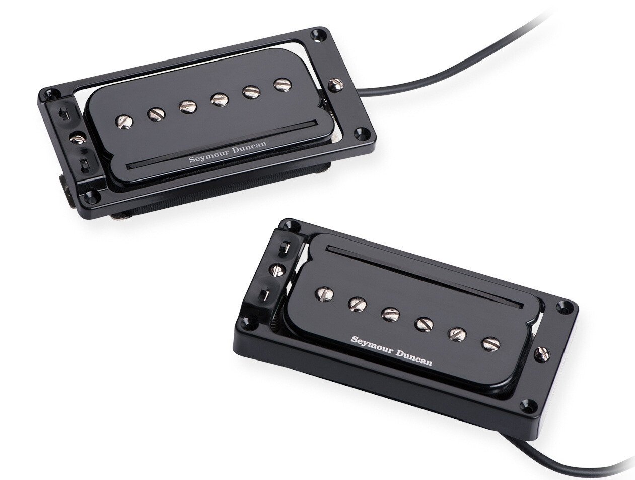 SHPR-1S - P-Rails Humbucker Set, with Triple Shot, Flat - Black