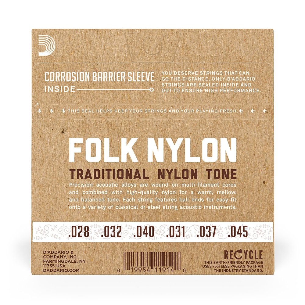 EJ32 Folk Nylon - Saitensatz für Konzertgitarre