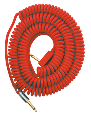 VOX Instrumentenkabel Professional Spiralkabel 9m rot