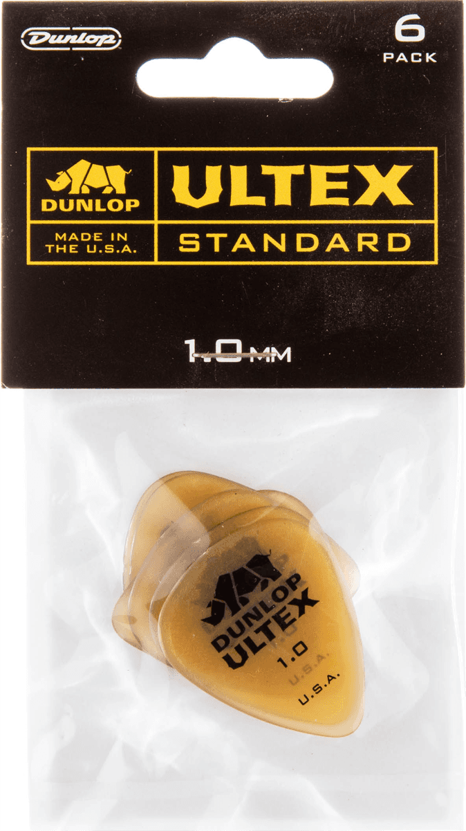 Ultex Standard Picks, Player's Pack, 6 pcs., amber, 1.00 mm