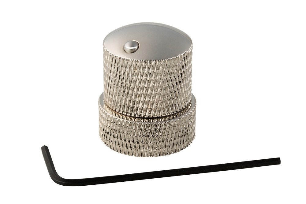 Stacked Potentiometer Dome Knob with Convex Indicator - Nickel