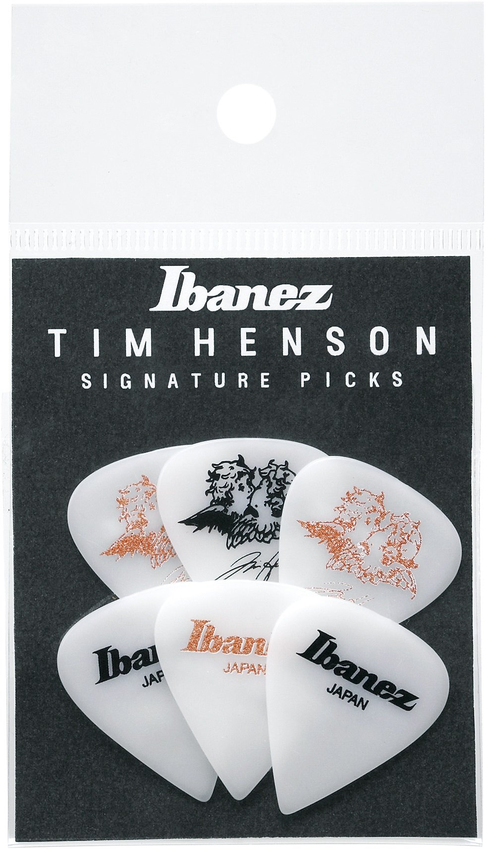 Pick "Tim Henson" White, Heavy, 6er Set