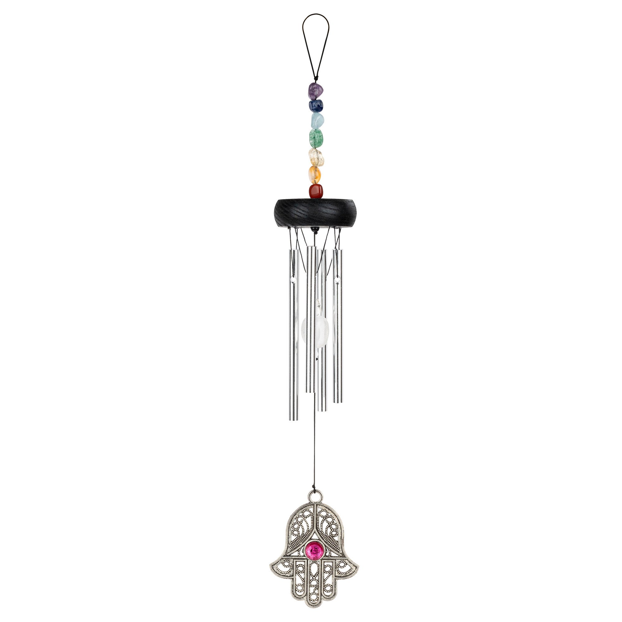 Mini Hamsa Chakra Chime, 12" / 30 cm, Silber