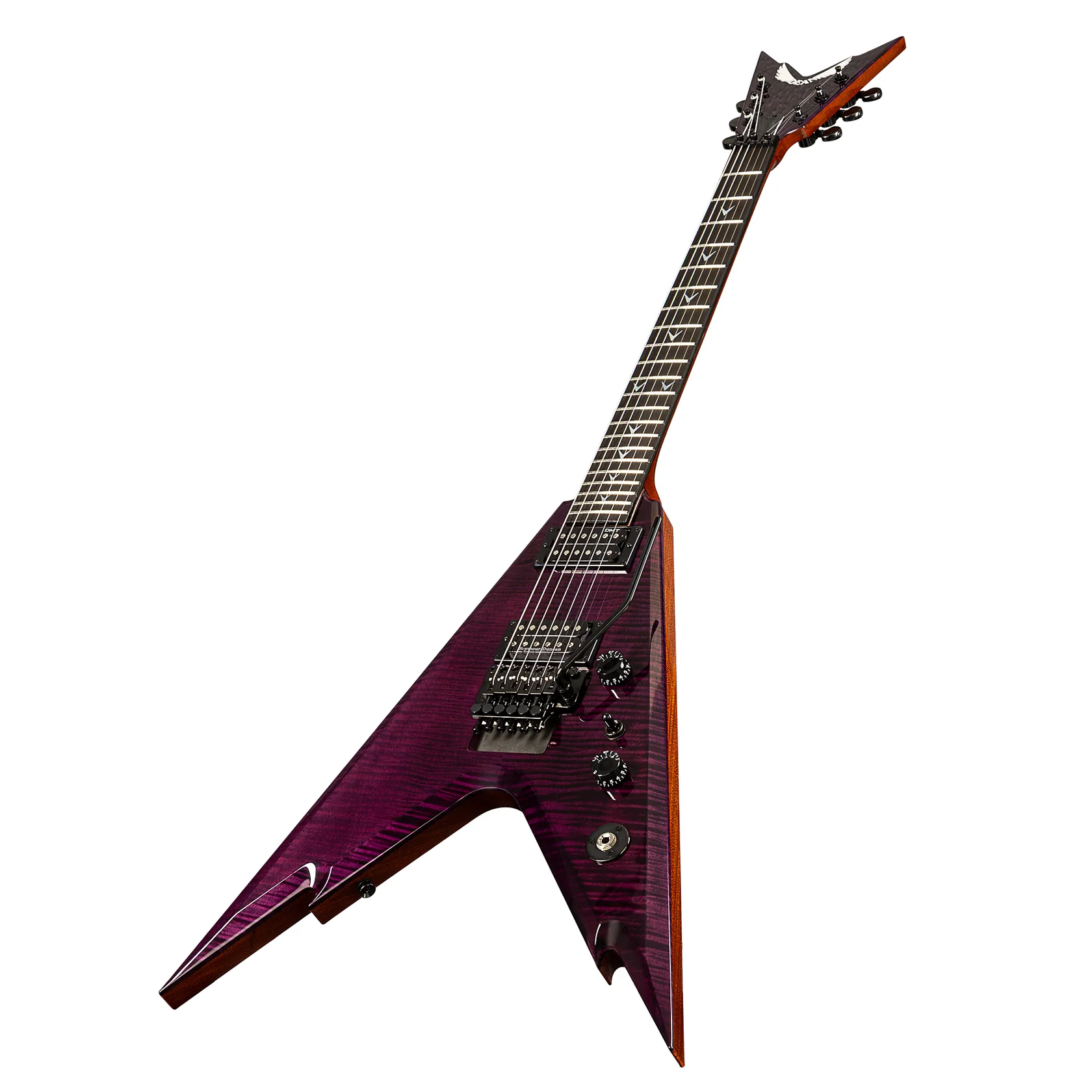 USA Razorback V Floyd Flame Top E-Gitarre