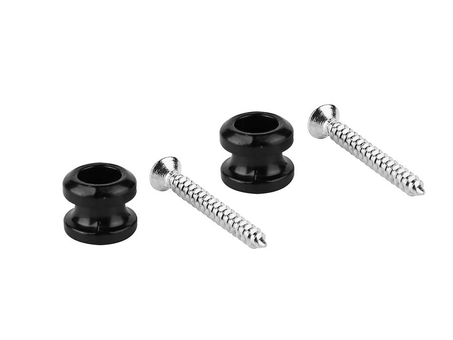 Straplock button with screws, black