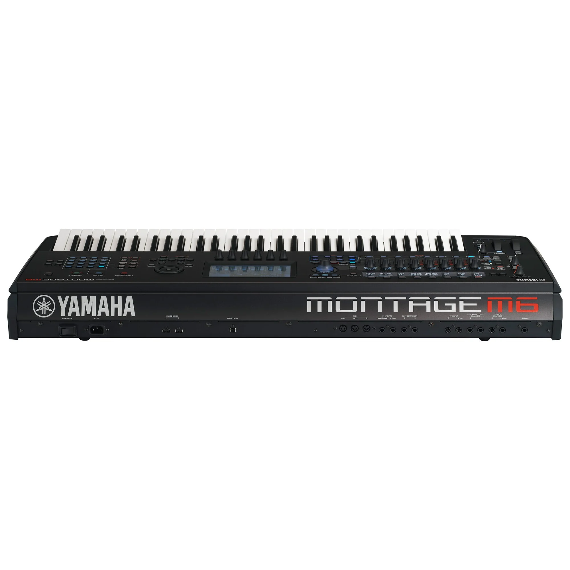 Yamaha Montage M6 Rückseite mit Anschlüssen und Audio I/O